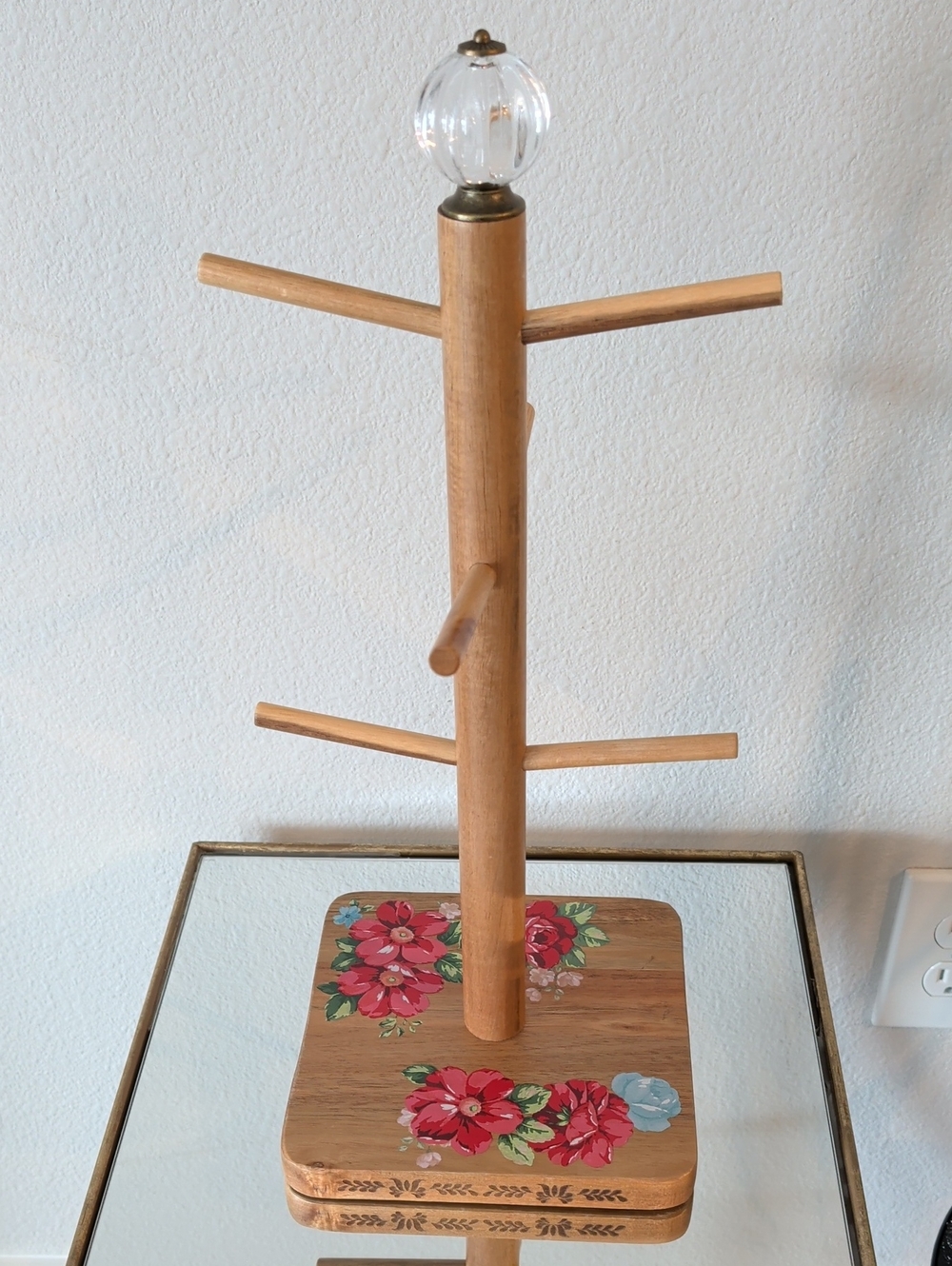 The Pioneer Woman Floral Wood Mug Tree & Jewelry Organizer